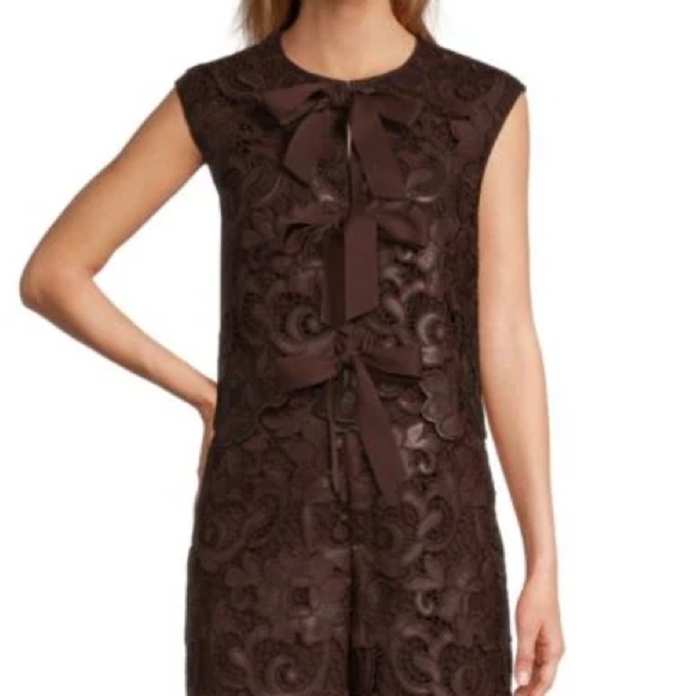 ANTONIO MELANI Brown Lace Vest
